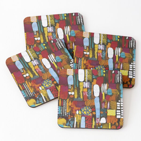 Item preview, Hippie 1960's Retro Red, Mustard And Black Abstract designed and sold by DEC02.