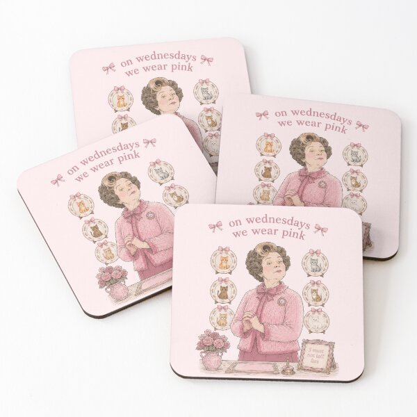 Item preview, Wednesdays We Wear Pink Cat Lady (Dolores) designed and sold by pixiedustpaint.