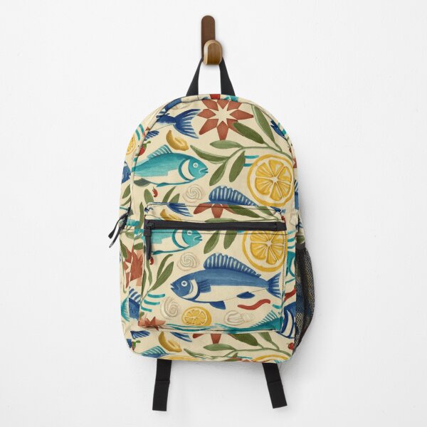 Item preview, Mediterranean Fish Lemon Coastal Pattern designed and sold by sportfantees.
