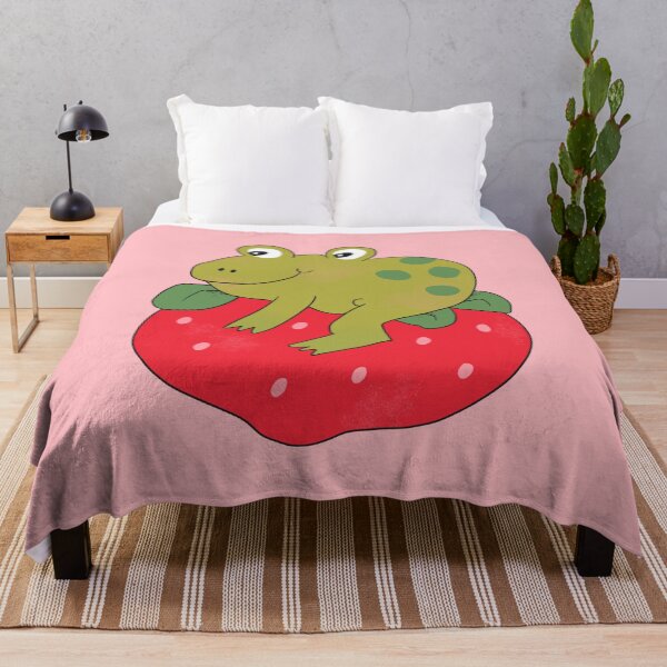 Item preview, Frog on Strawberry (Red) designed and sold by yellowflowerhut.