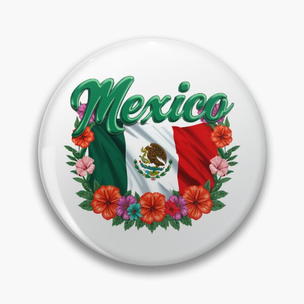 Item preview, Mexico Waving Flag Floral Typography Art designed and sold by Oddifys.