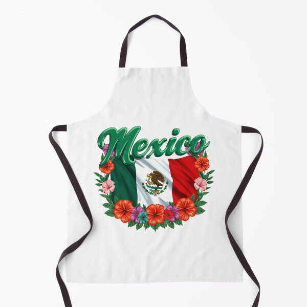 Item preview, Mexico Waving Flag Floral Typography Art designed and sold by Oddifys.