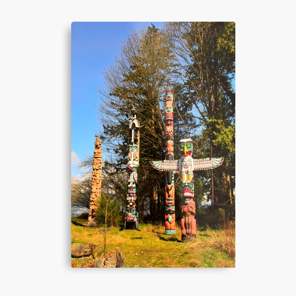Totem Poles Metal Print