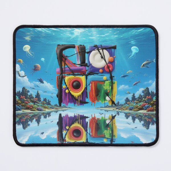 Item preview, playful disorder C sky ocean stamp colorful surreal nature abstract stamp designed and sold by SmashingDeals.
