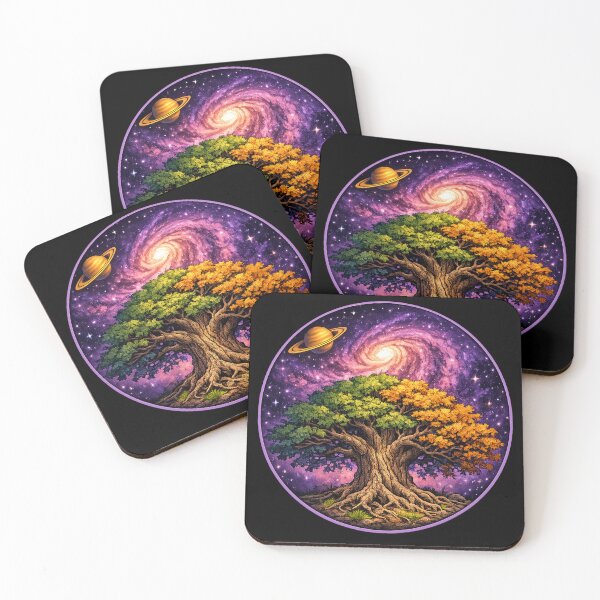 Item preview, Cosmic Ancient Tree Galaxy Illustration designed and sold by ArtoryWorks.