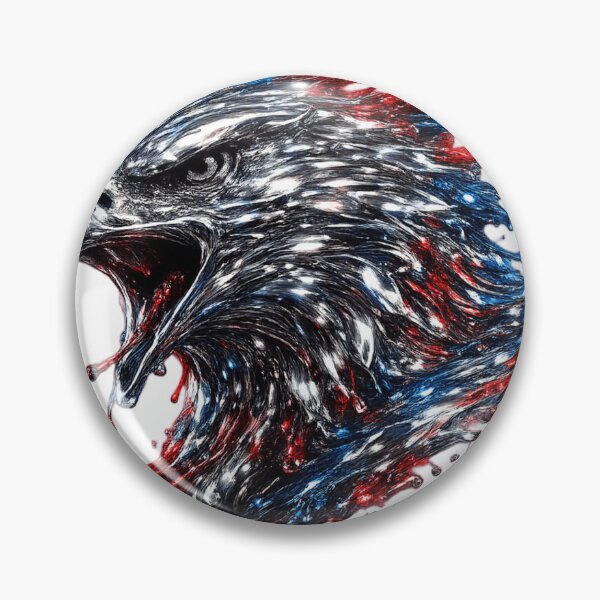 Item preview, Liquid Chrome Eagle 3D Patriotic Art designed and sold by pohapoha181.