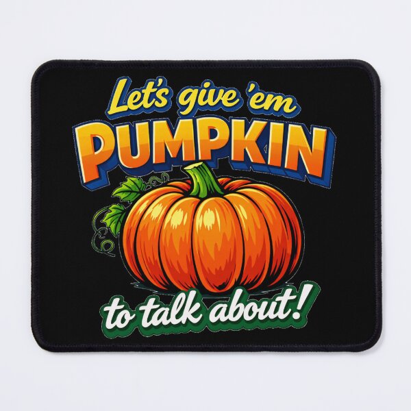 Item preview, Lets Give Em Pumpkin To Talk About Green Script Fall Pun designed and sold by DeliaDesignsCo.