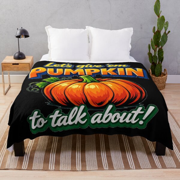 Item preview, Lets Give Em Pumpkin To Talk About Green Script Fall Pun designed and sold by DeliaDesignsCo.