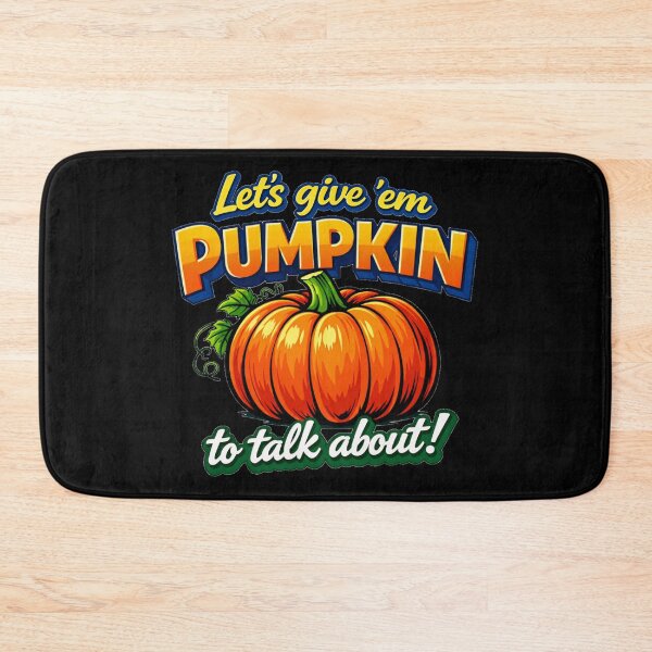 Item preview, Lets Give Em Pumpkin To Talk About Green Script Fall Pun designed and sold by DeliaDesignsCo.