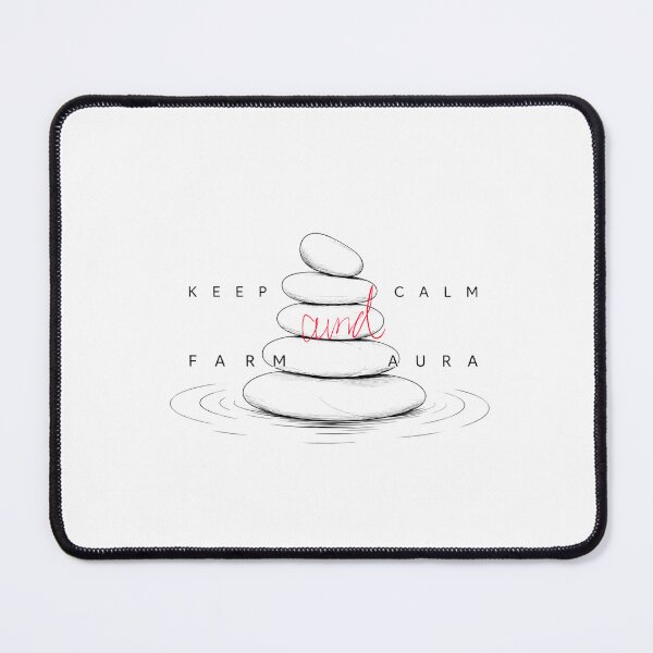 Item preview, Keep Calm and Farm Aura Zen Stones Line Art designed and sold by NESTORY-Studio.