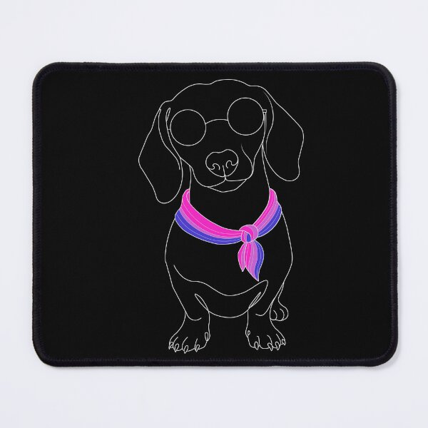 Item preview, Minimalist Dachshund with Sunglasses & Bisexual Bandana | LGBTQ Dog Illustration designed and sold by TrueColorAr.