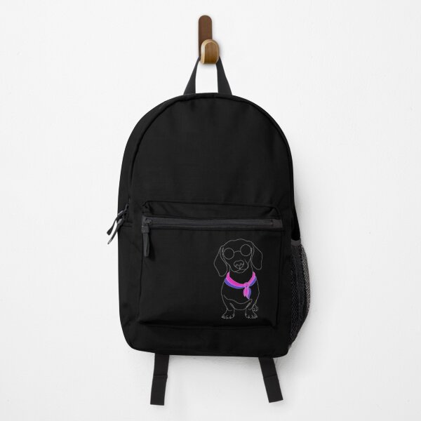 Item preview, Minimalist Dachshund with Sunglasses & Bisexual Bandana | LGBTQ Dog Illustration designed and sold by TrueColorAr.