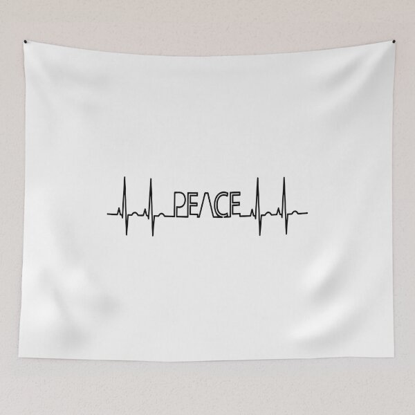 Item preview, Peace Heartbeat Line Art Design designed and sold by SoyLamderma.