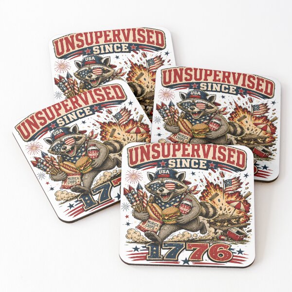 Item preview, Unsupervised Since 1776 Patriotic Raccoon Shirt designed and sold by Esu8y2.