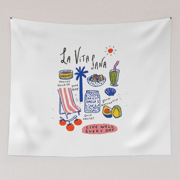 Item preview, La Vita Sana - Healthy Mediterranean Summer Lifestyle - Daily Omega 3 designed and sold by Ramona-Gliga.