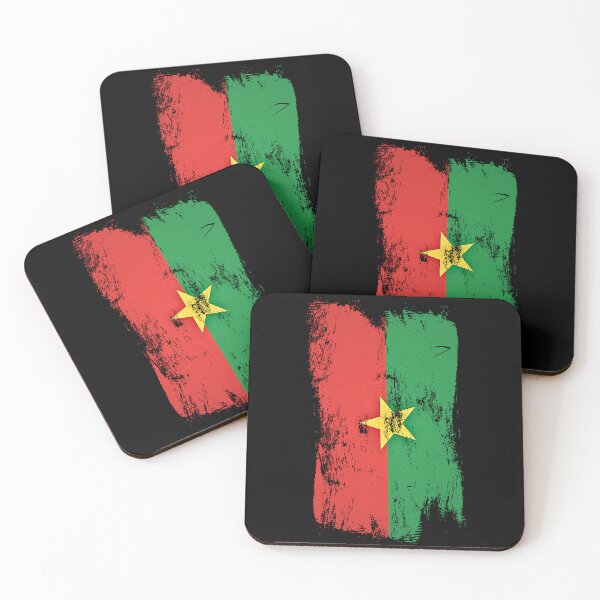 Item preview, Burkina Faso Flag Distressed Paint Brush Stroke designed and sold by Danny-Arts1.