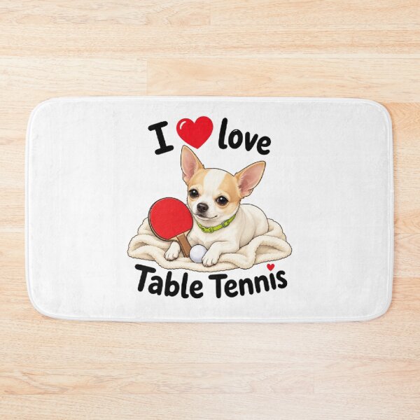 Item preview, Cute Chihuahua Playing Table Tennis designed and sold by RaulWeirdAndFun.