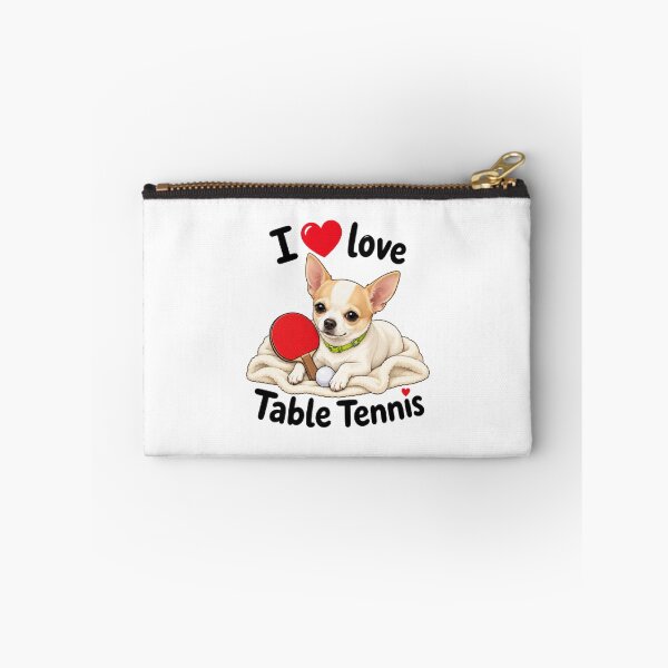 Item preview, Cute Chihuahua Playing Table Tennis designed and sold by RaulWeirdAndFun.