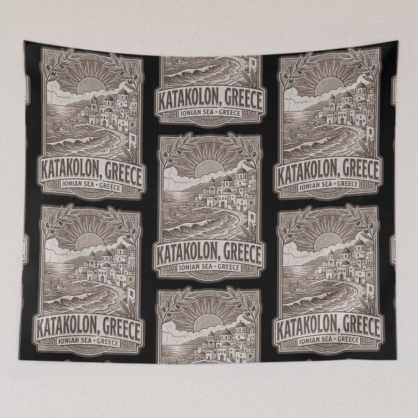 Item preview, Katakolon Greece Vintage Travel T-Shirt designed and sold by kriko.