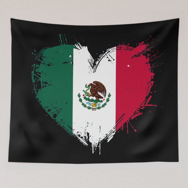 Item preview, Mexico Flag Paint Splash Heart designed and sold by Oddifys.