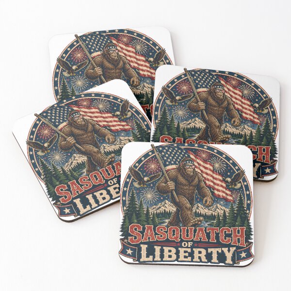 Item preview, Sasquatch of Liberty Patriotic Bigfoot Shirt designed and sold by Esu8y2.