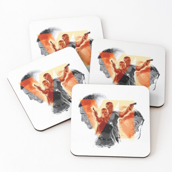 Item preview, Retro Urban Crime Duo VI - Outlaw Heist Partners Minimalist Sketch Sticker designed and sold by Billy Morfo™.