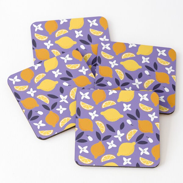 Item preview, Oranges And Lemons Trendy Fruit Pattern On Purple designed and sold by DEC02.