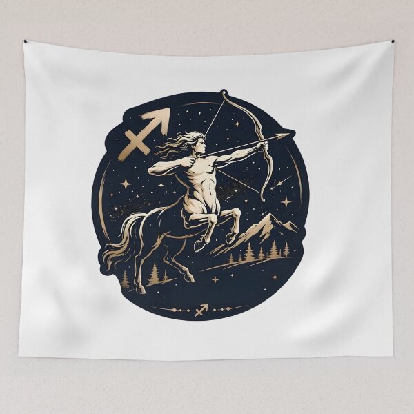Item preview, Sagittarius Minimalist Line Art Centaur designed and sold by Zodiac Celestial Art.