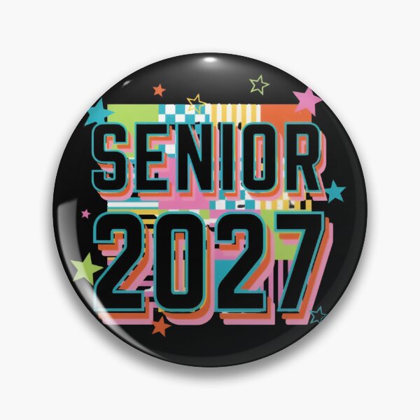 Item preview, Senior 2027 Retro Colorful Typography Vintage 80s Graduation Class of 2027 Graphic Tee designed and sold by Zizo-DR44.