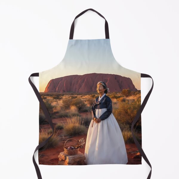 Item preview, Heart of the Earth: A Hanbok's Vow at Uluru designed and sold by SOOstudio73.