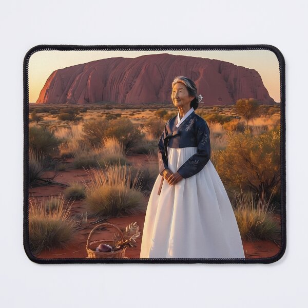 Item preview, Heart of the Earth: A Hanbok's Vow at Uluru designed and sold by SOOstudio73.