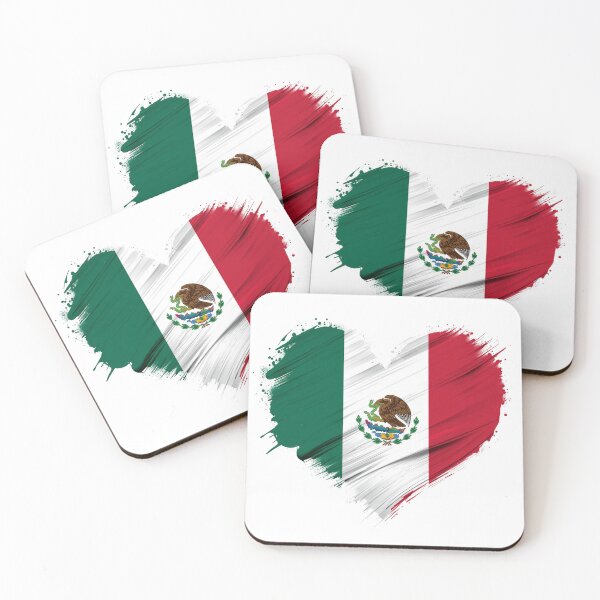 Item preview, Mexico Flag Brush Stroke Heart designed and sold by Oddifys.