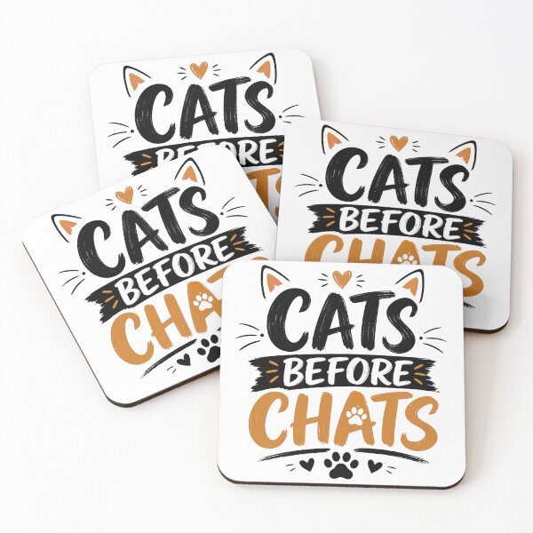 Item preview, Cats Before Chats | Funny Cat Lover Typography | Cute Cat Mom & Cat Dad T-Shirt designed and sold by Lovestickerco.