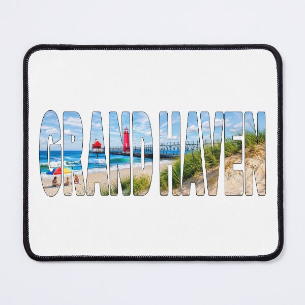 Item preview, GRAND HAVEN - Lake Michigan USA State Park City Beach Red Lighthouse designed and sold by Adam Gormley.