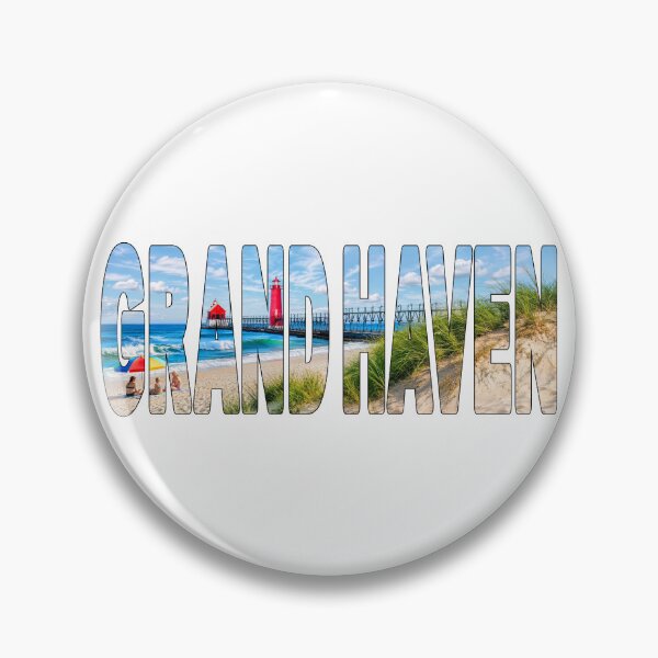 Item preview, GRAND HAVEN - Lake Michigan USA State Park City Beach Red Lighthouse designed and sold by Adam Gormley.