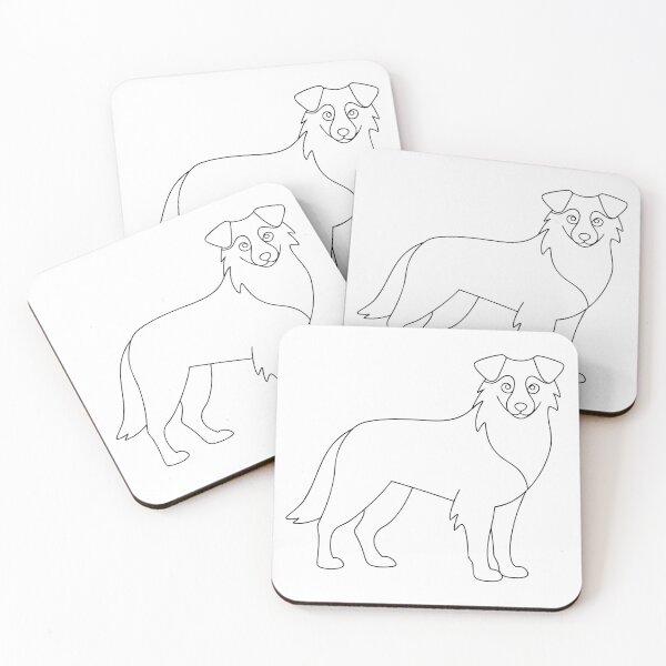 Item preview, Border Collie Friendly Line Art Gift designed and sold by OneLine Studio.
