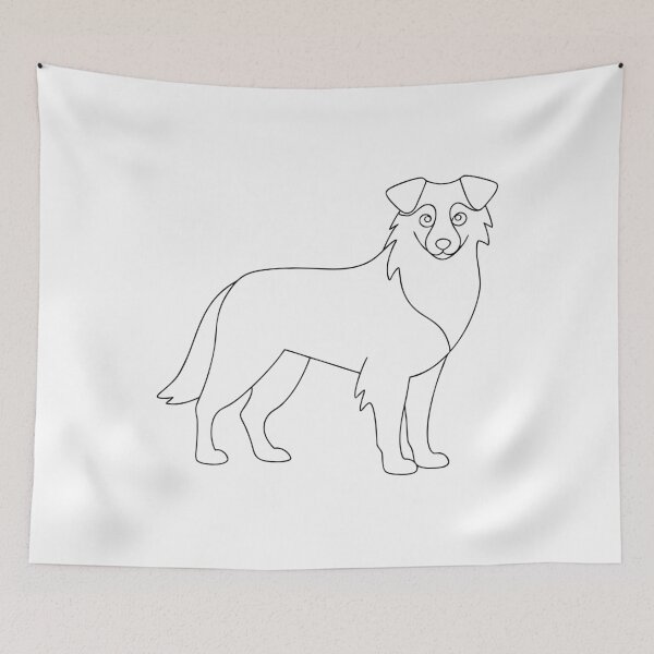 Item preview, Border Collie Friendly Line Art Gift designed and sold by OneLine Studio.