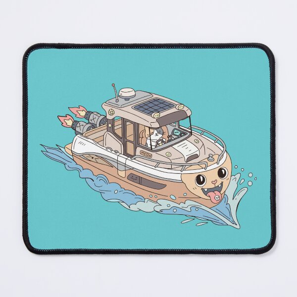Item preview, Kawaii Calico Cat and Monster Boat designed and sold by Alec Buchan.
