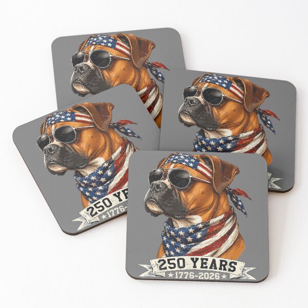 Item preview, 250 America Years 1776 2026 Boxer Dog USA Flag 4th of July designed and sold by KristineLi.