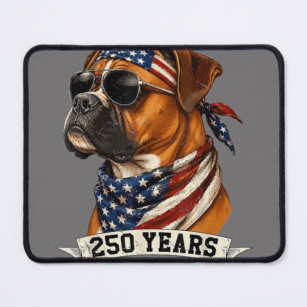 Item preview, 250 America Years 1776 2026 Boxer Dog USA Flag 4th of July designed and sold by KristineLi.