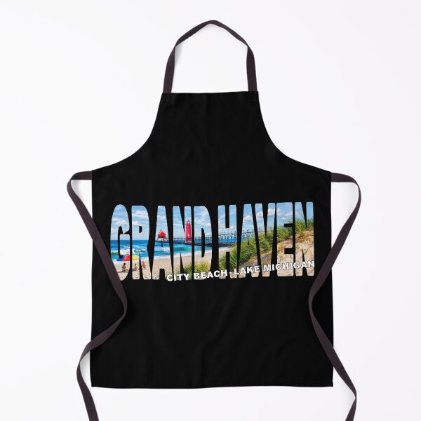 Item preview, GRAND HAVEN City Beach Lake Michigan - USA State Park Red Lighthouse designed and sold by Adam Gormley.
