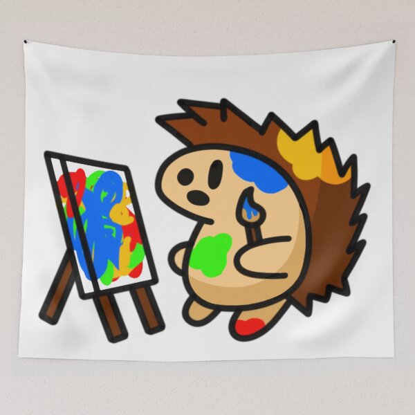 Item preview, hedghog doin some arts designed and sold by TheCoolestGuyAroundTown.