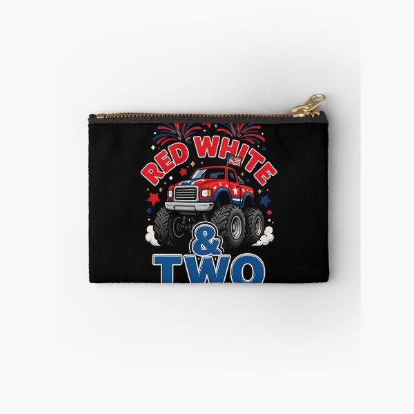 Item preview, Red White & Two Monster Truck 2nd Birthday Patriotic Truck Birthday Boy July 4th Toddler Two Years Old designed and sold by Zizo-DR44.