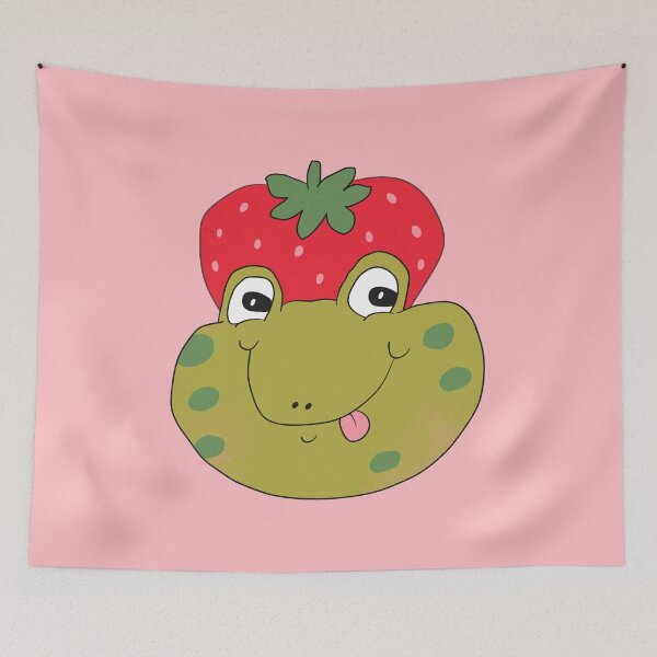 Item preview, Silly Strawberry Frog (Red) designed and sold by yellowflowerhut.