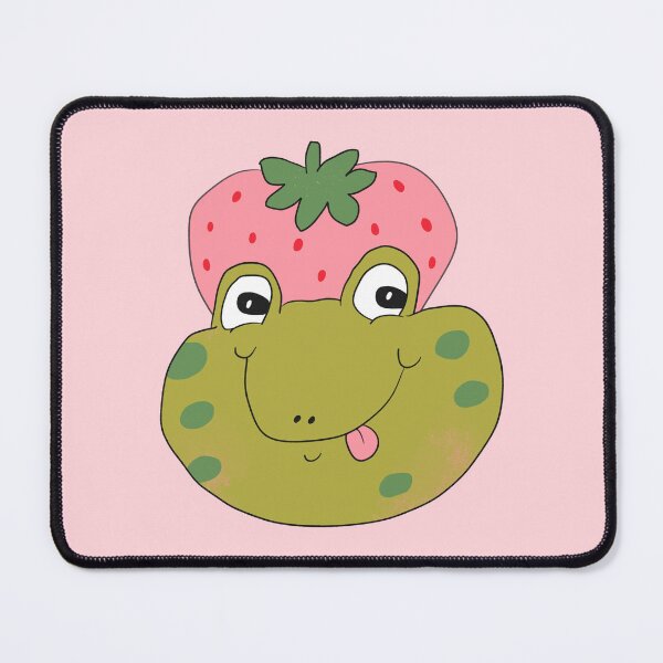 Item preview, Silly Strawberry Frog (Pink) designed and sold by yellowflowerhut.