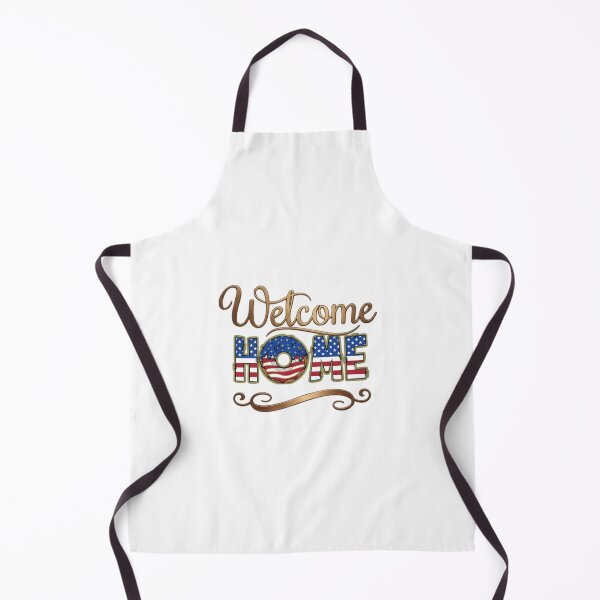 Item preview, Welcome Home Retro USA – American Flag Donut & Gold Typography designed and sold by Sarah'sCreativeLab.