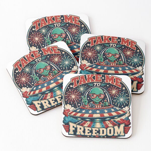 Item preview, Take Me To Freedom Patriotic Alien Shirt designed and sold by Esu8y2.