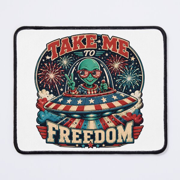 Item preview, Take Me To Freedom Patriotic Alien Shirt designed and sold by Esu8y2.
