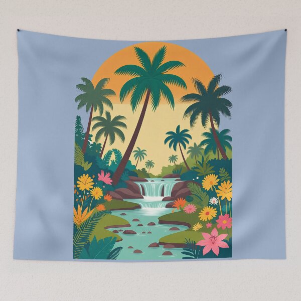 Item preview, Tropical Paradise Waterfall Oasis designed and sold by digitalbob60.