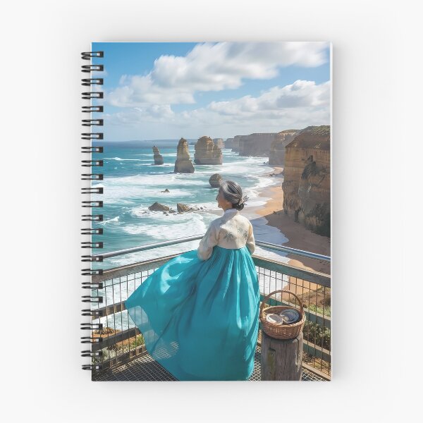 Item preview, Freedom of the Waves: A Hanbok's Voyage at the Great Ocean Road designed and sold by SOOstudio73.